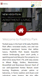 Mobile Screenshot of foothillsapartmenthomes.com